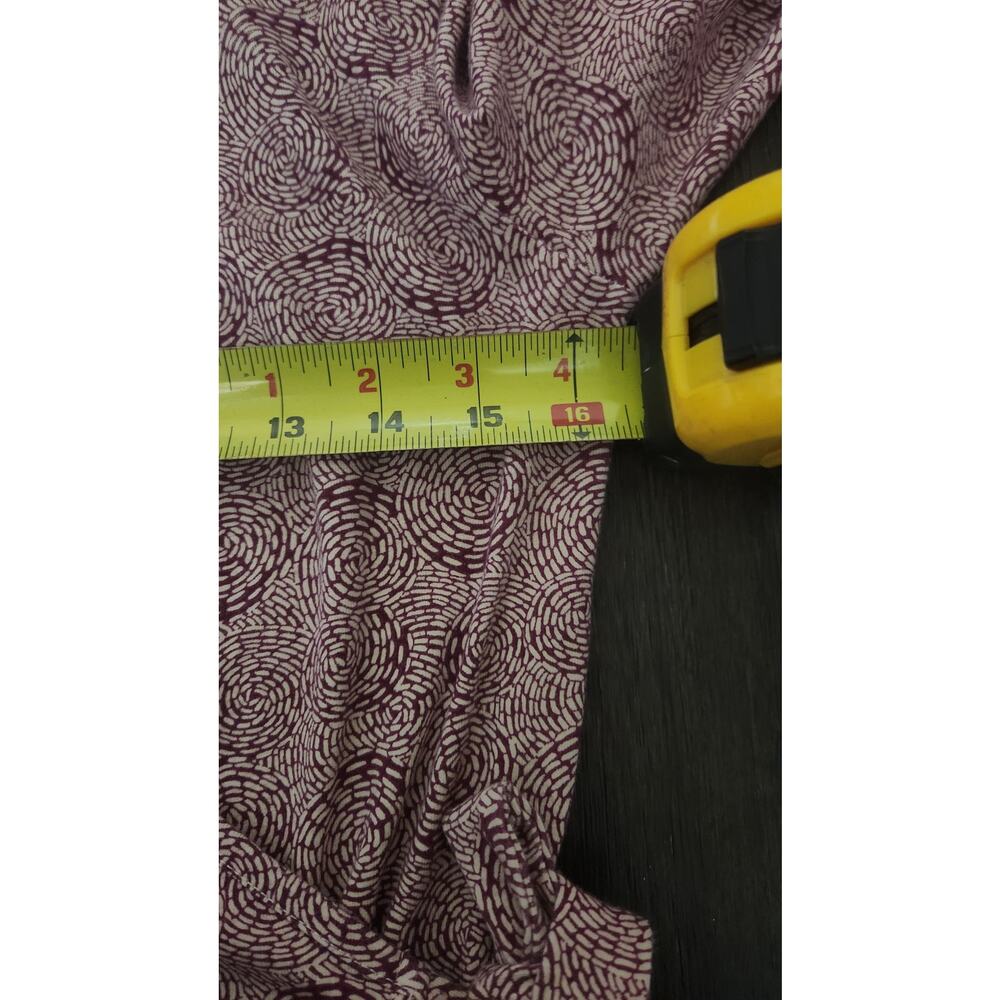 Synergy Women's Organic Cotton Blend Red Long Sleeve Wrap Dress Sz Small Stretch - Picture 7 of 10